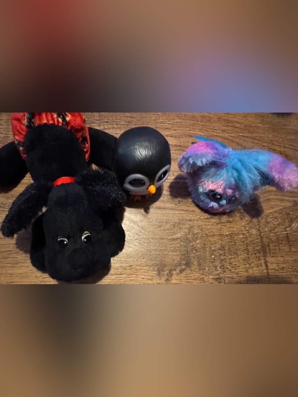Toy lot pound puppy baby, fur real penguin, furby tie dye